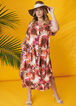 Tie Dyed Maxi Shirtdress, MANDARIN RED image number 0