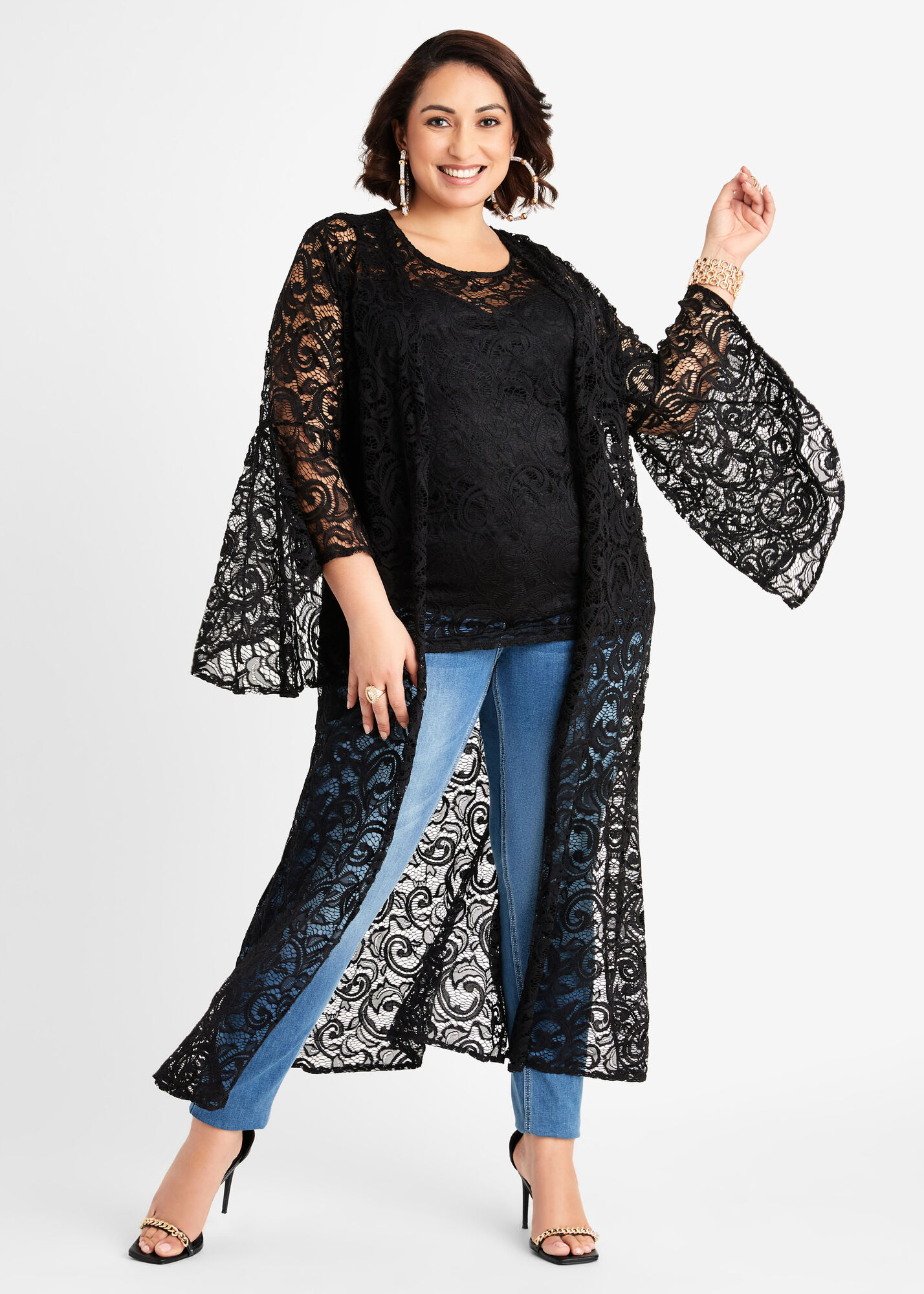 Plus Size Lace Cardigan Plus Size Lace Outfits Plus Size Lace Set