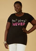 Never Glittered Graphic Tee, Black image number 0