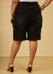 Denim Cargo Bermuda Shorts, Black image number 1