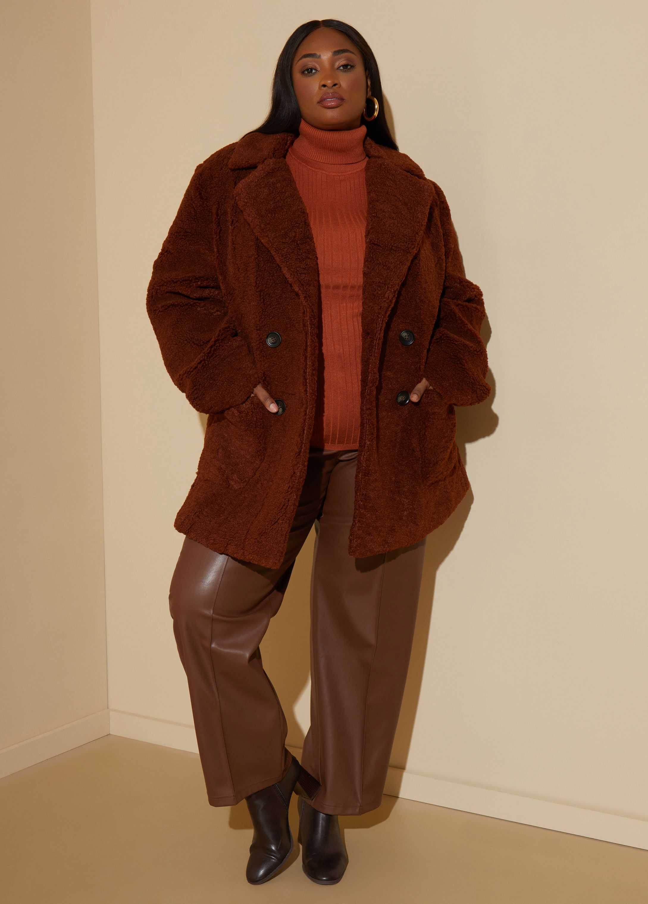 Cognac 2025 teddy coat