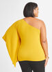 One Shoulder Textured Top, Nugget Gold image number 1