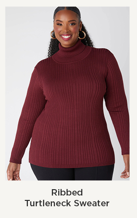 Ribbed Turtleneck Sweater