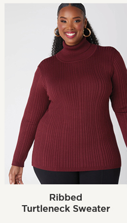 Ribbed Turtleneck Sweater