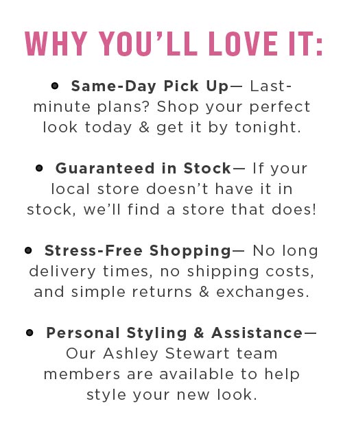 Buy Online, Pick Up In Store  Ashley Stewart, Sizes 10 - 36