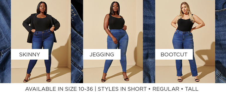 Plus Size Signature Jeans, Sizes 10 - 36, Ashley Stewart