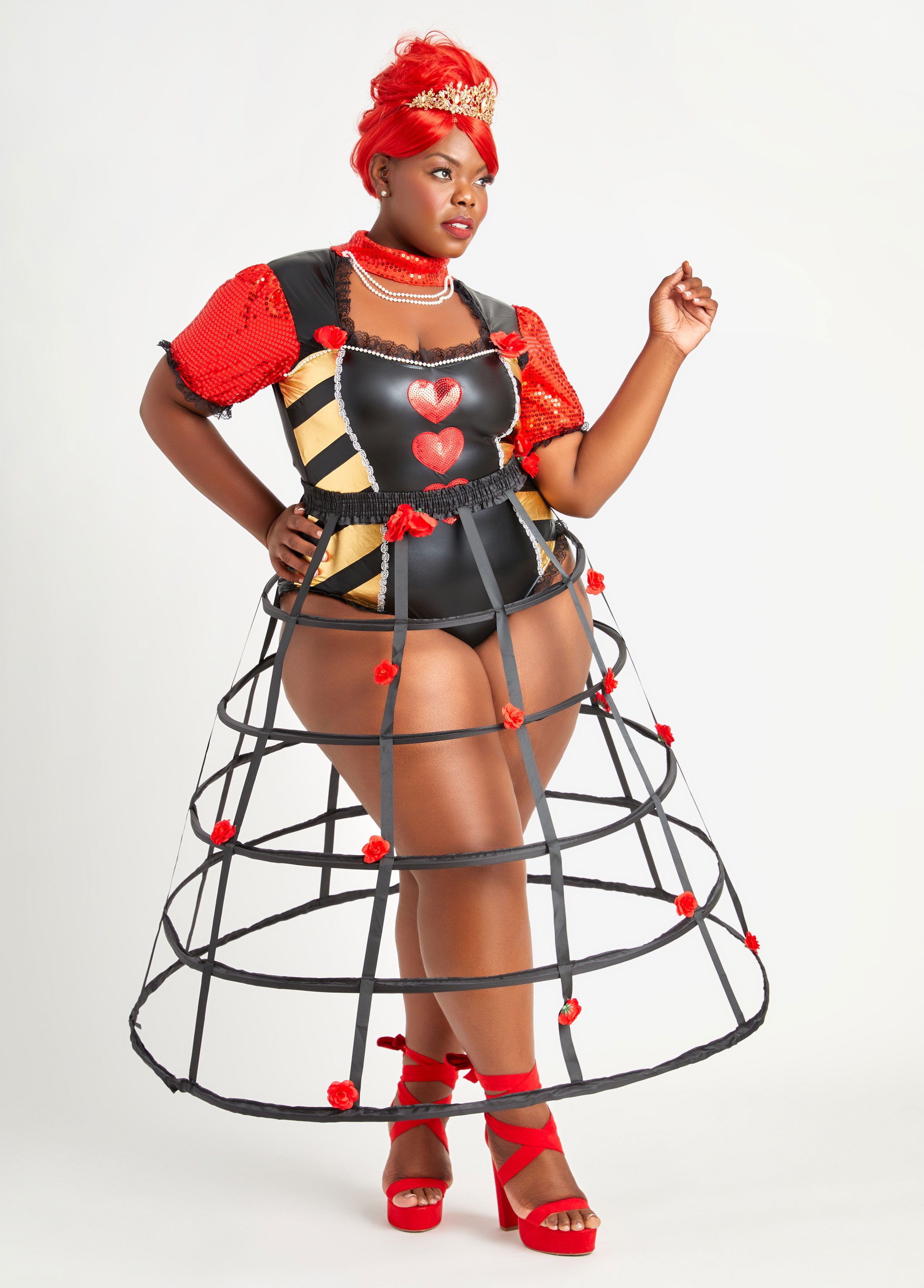 queen of hearts bodysuit costume