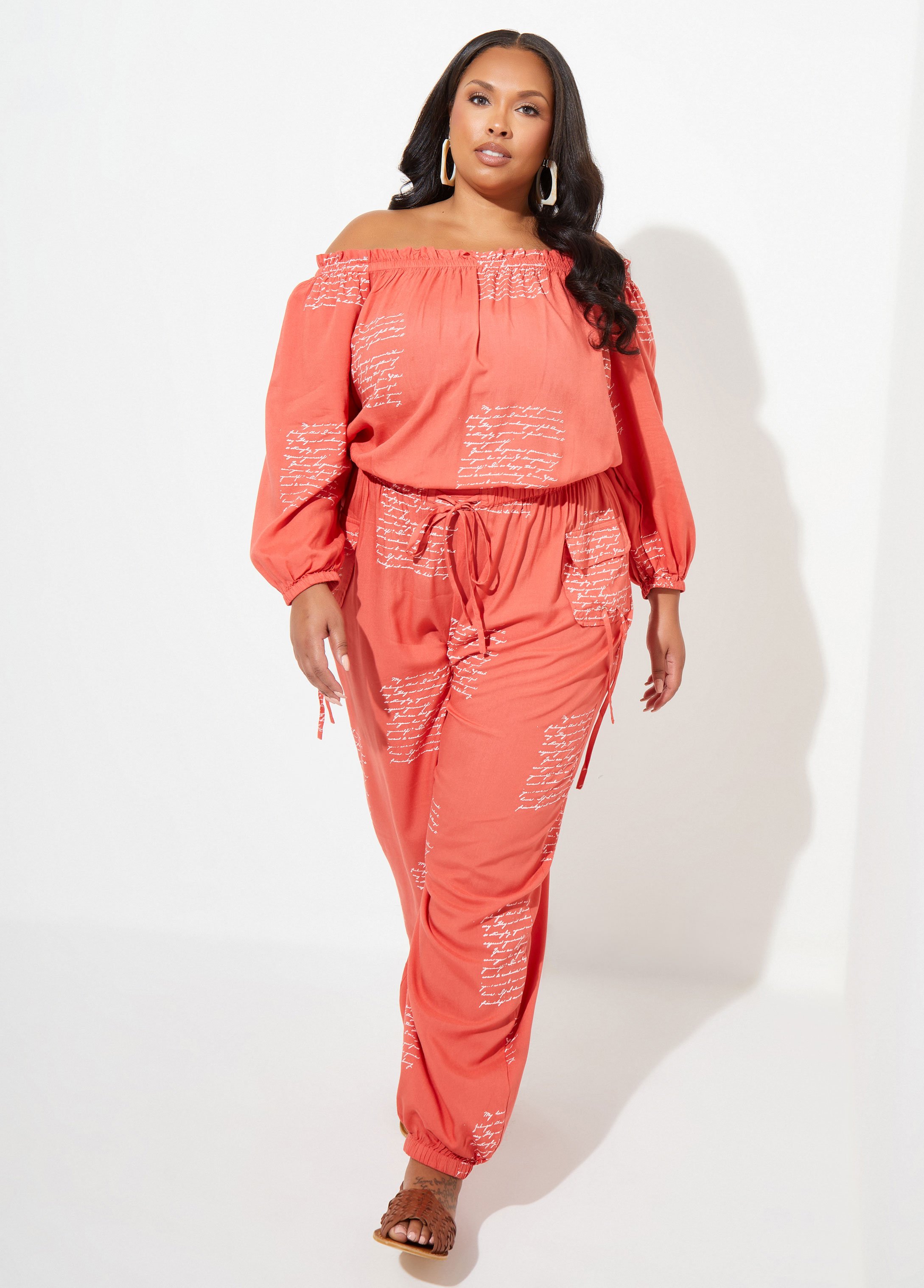 plus size peach jumpsuit