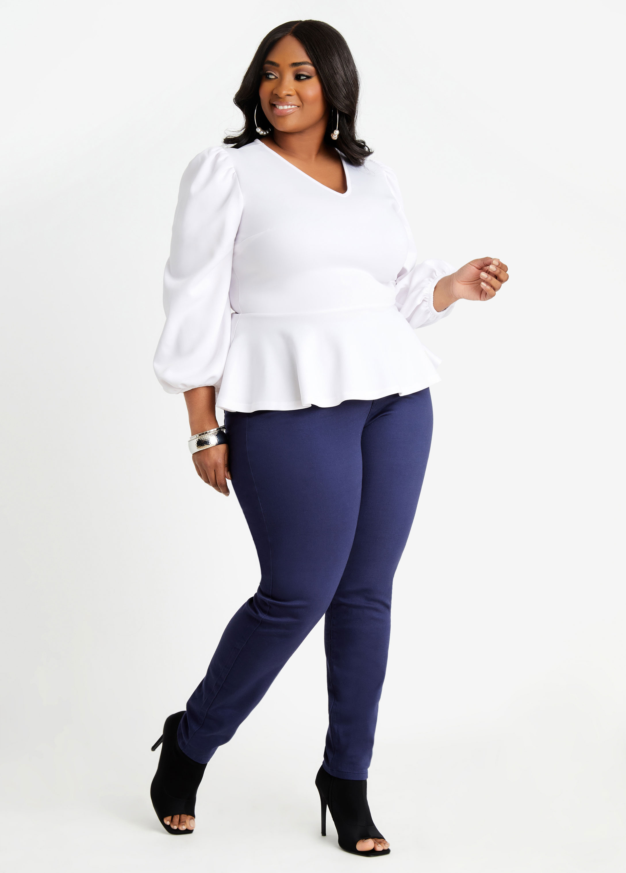 Plus Size Super Stretch High Waist Butt Lift Skinny Jeans Jeggings