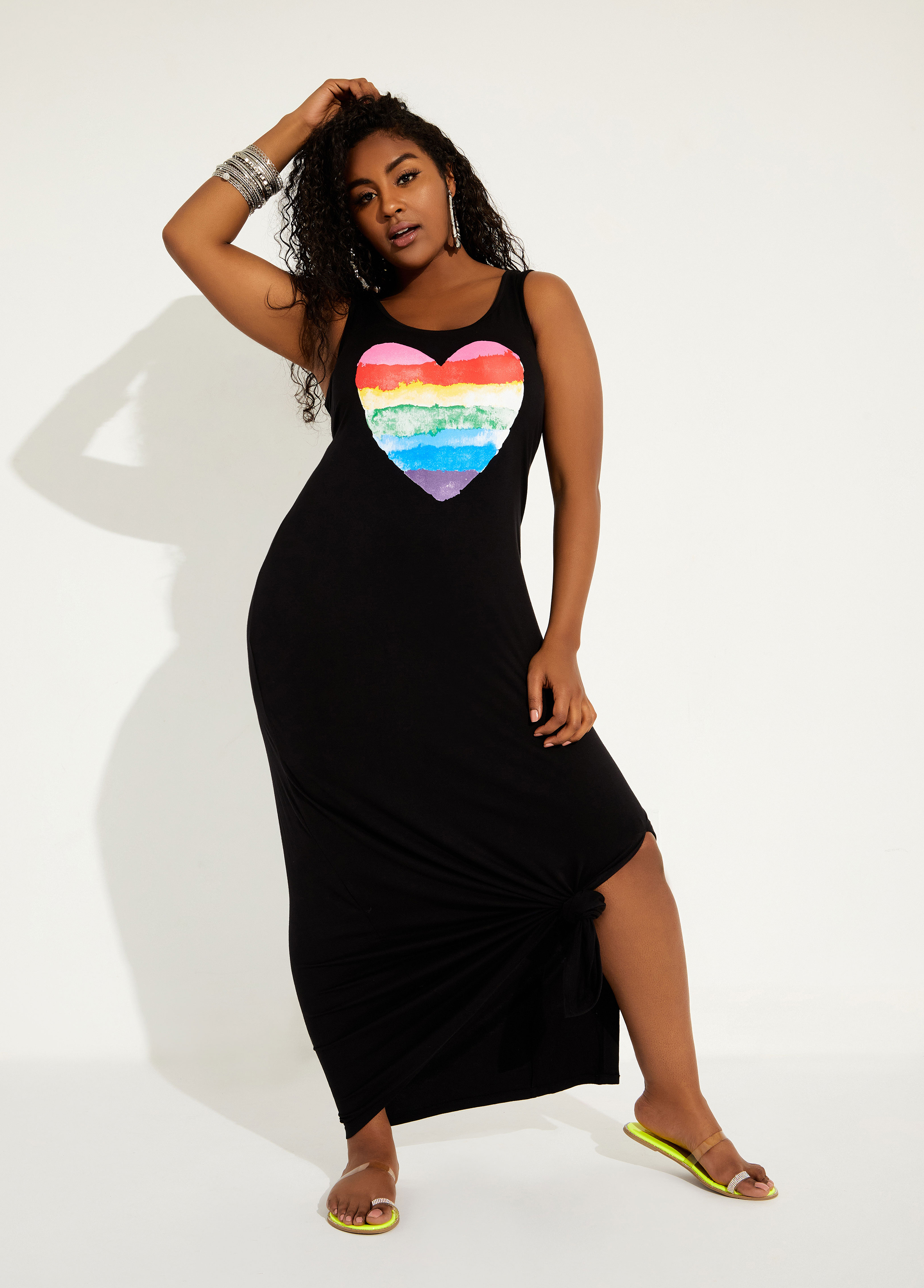 Rainbow plus size sale black dresses