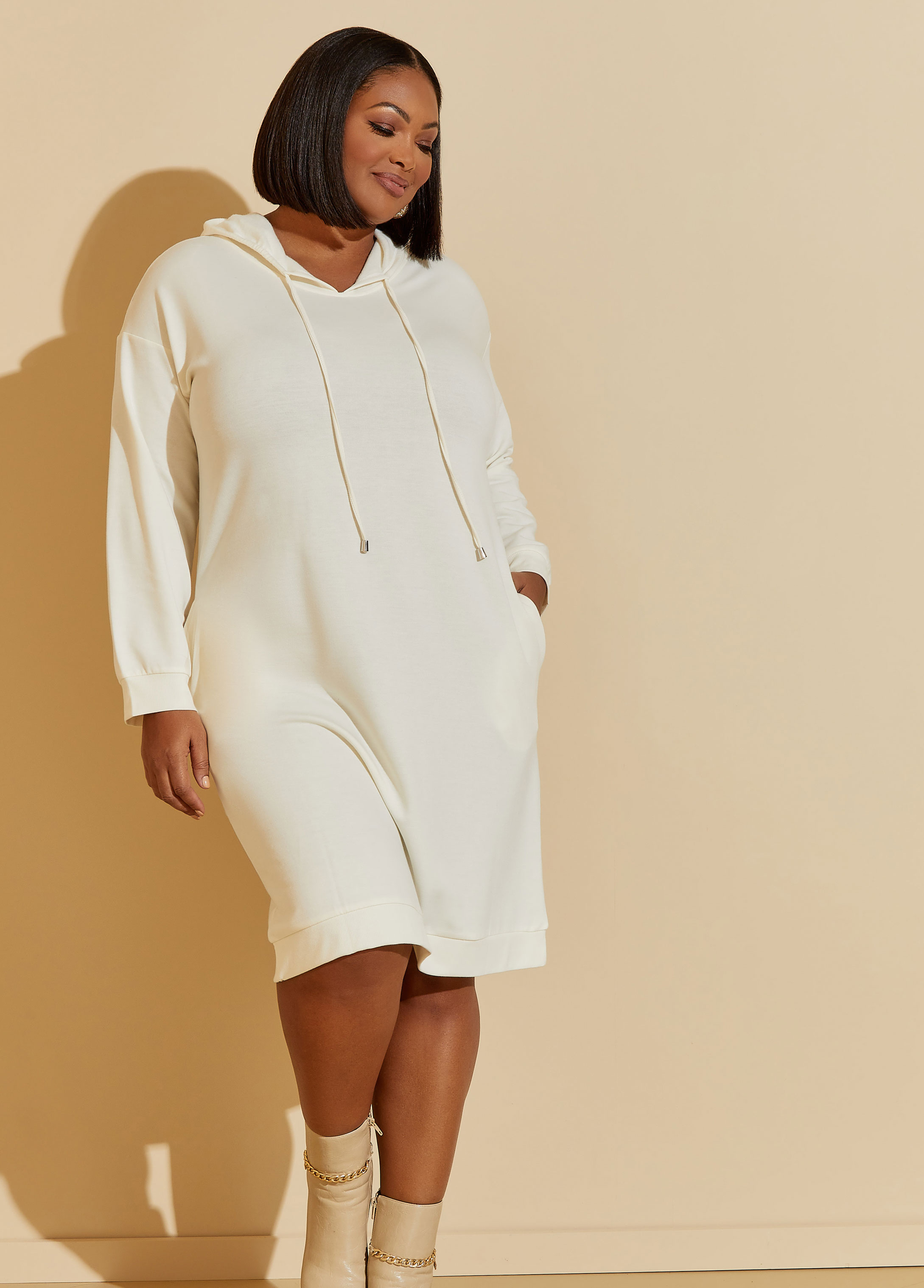 Plus size shop hooded dresses