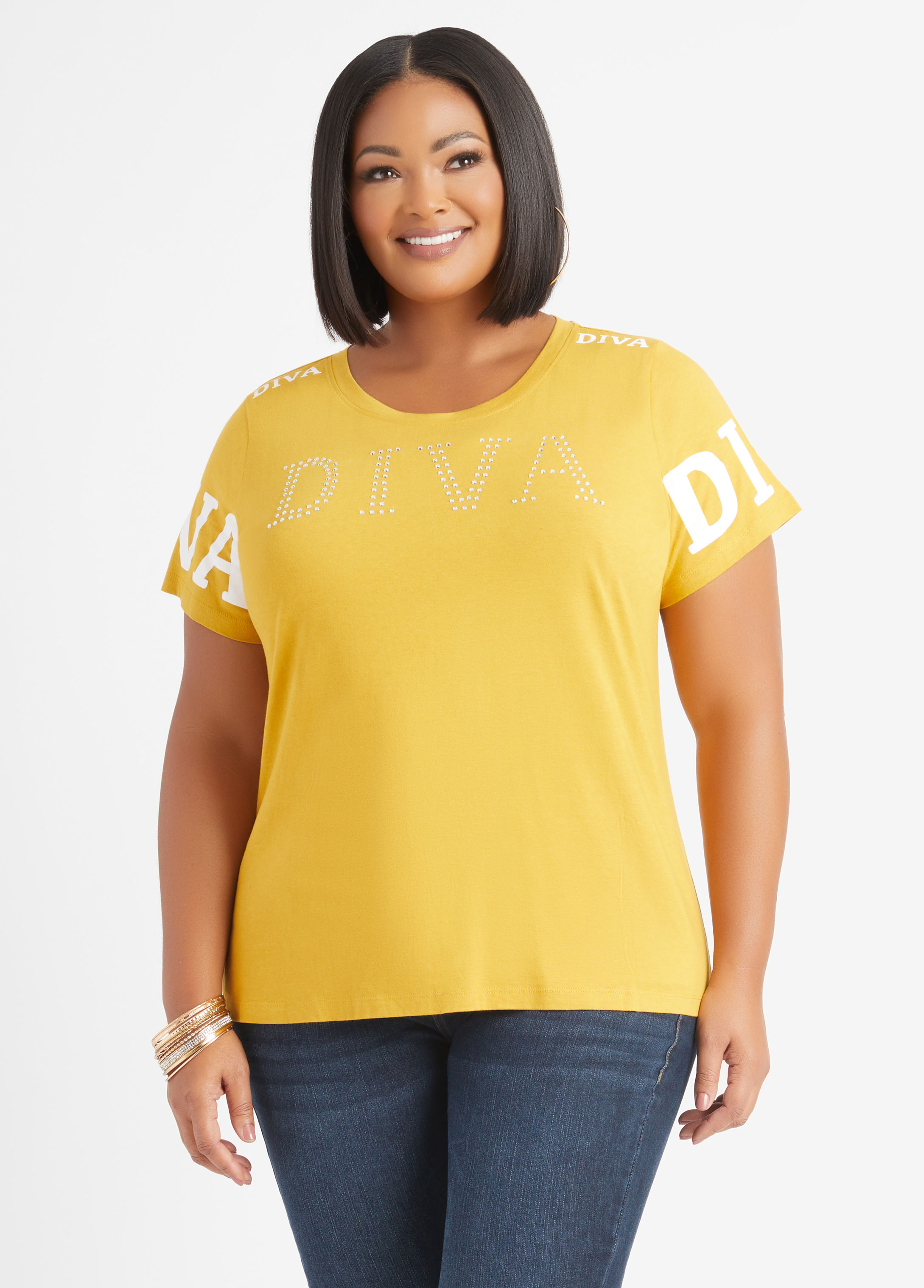 Plus Size Tee Plus Size T Shirt Diva Plus Size Graphic Tee 