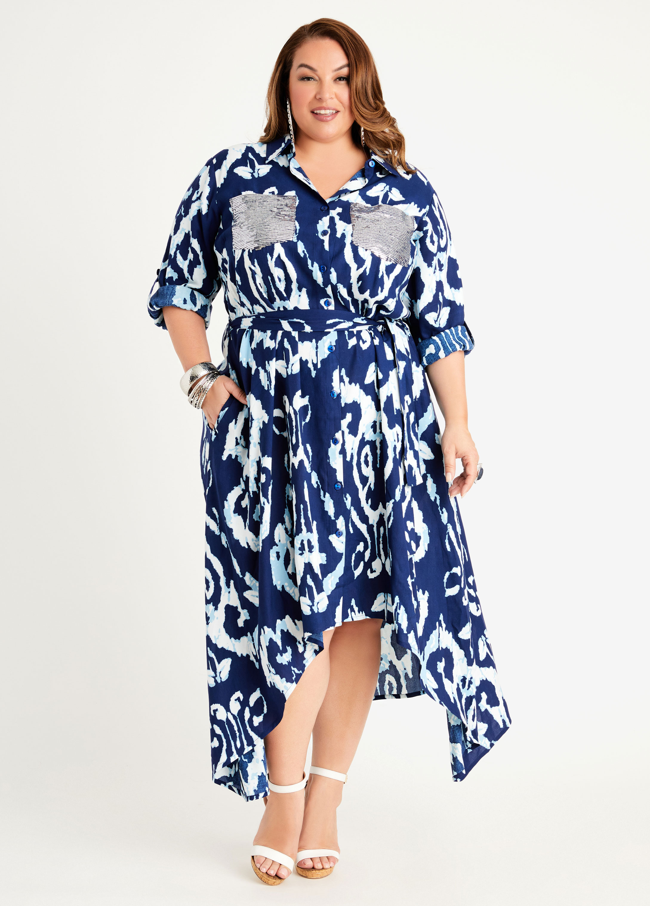 flowy-summer-plus-size-shirt-dress-plus-size-sequin-pocket-dress