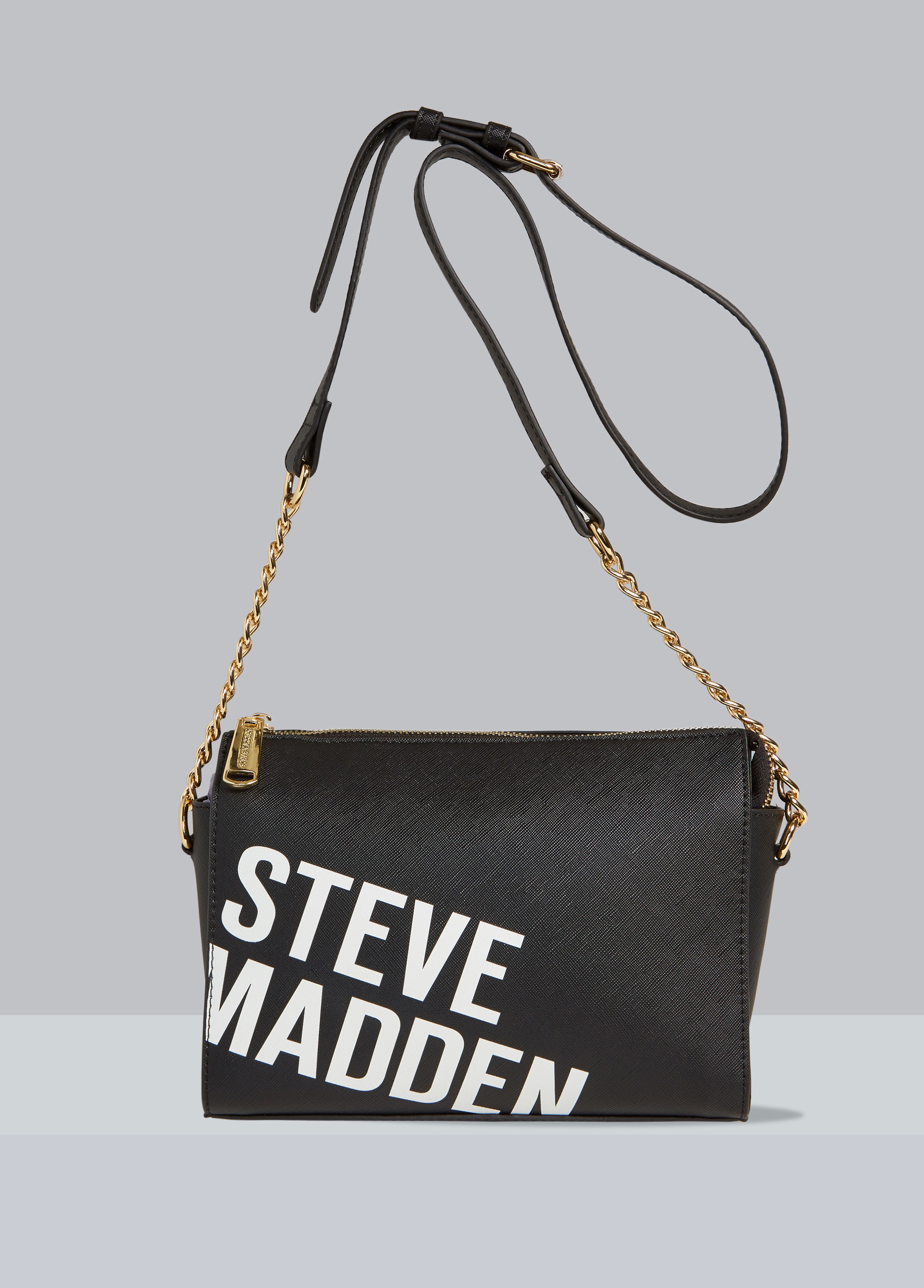 Luxe For Less Steve Madden Lexi Scarf Faux Leather Crossbody Bag