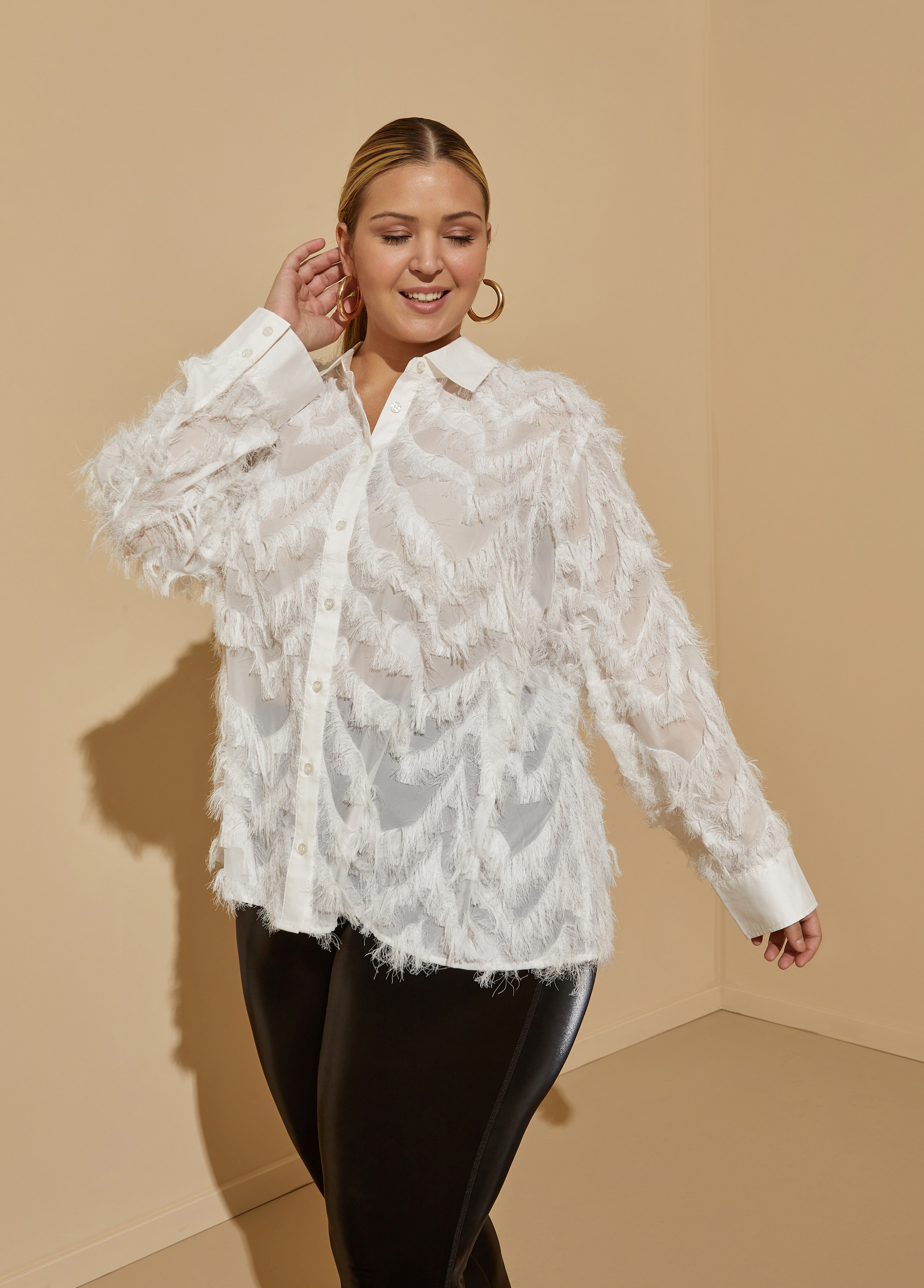 Ashley stewart hot sale white blouses