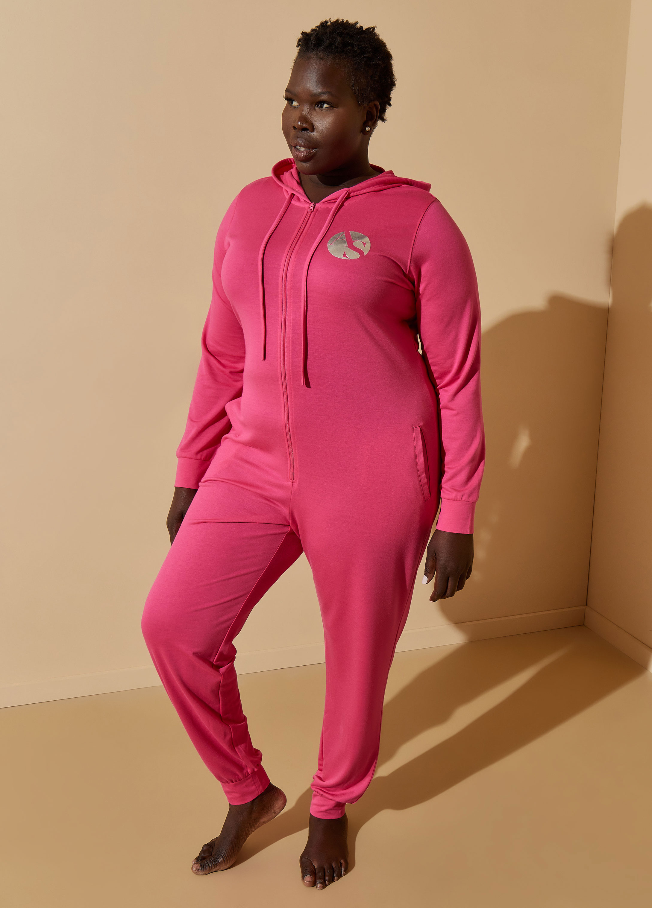 Plus size pink cheap onesie