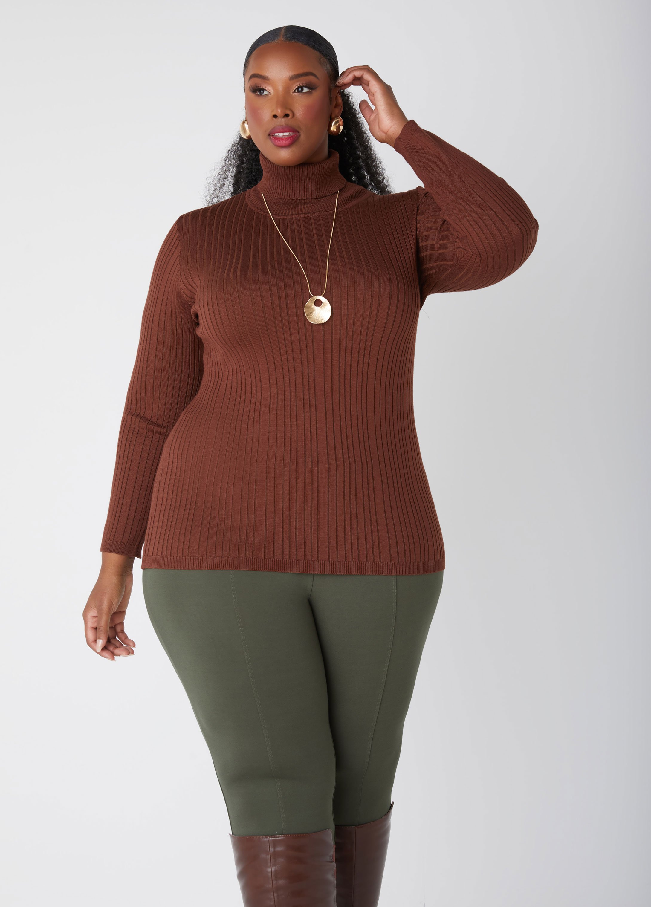 Plus Size Pullover Turtleneck Sweater, , 14/16 - Ashley Stewart