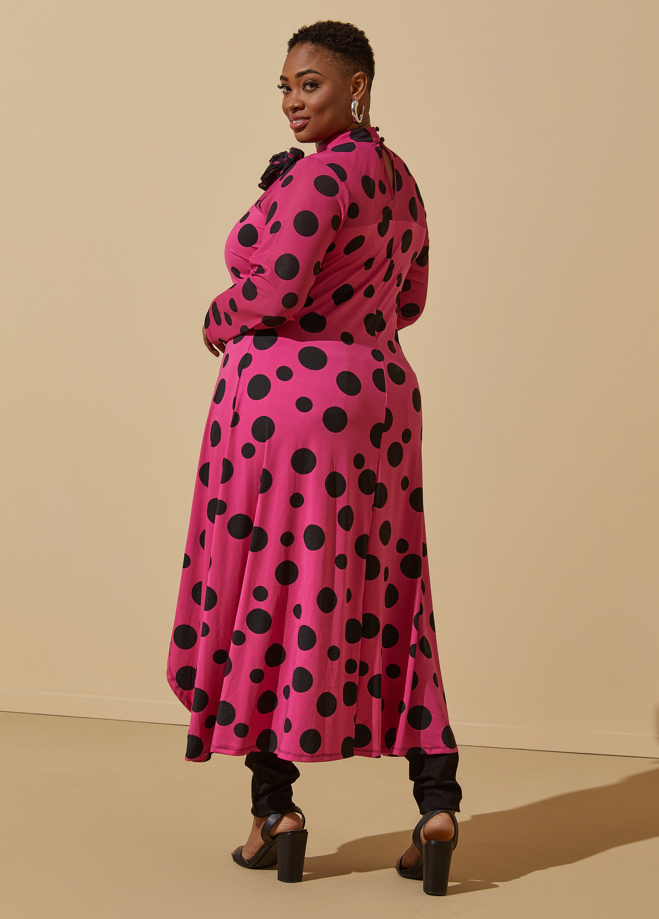 Ashley stewart polka dot hot sale dress