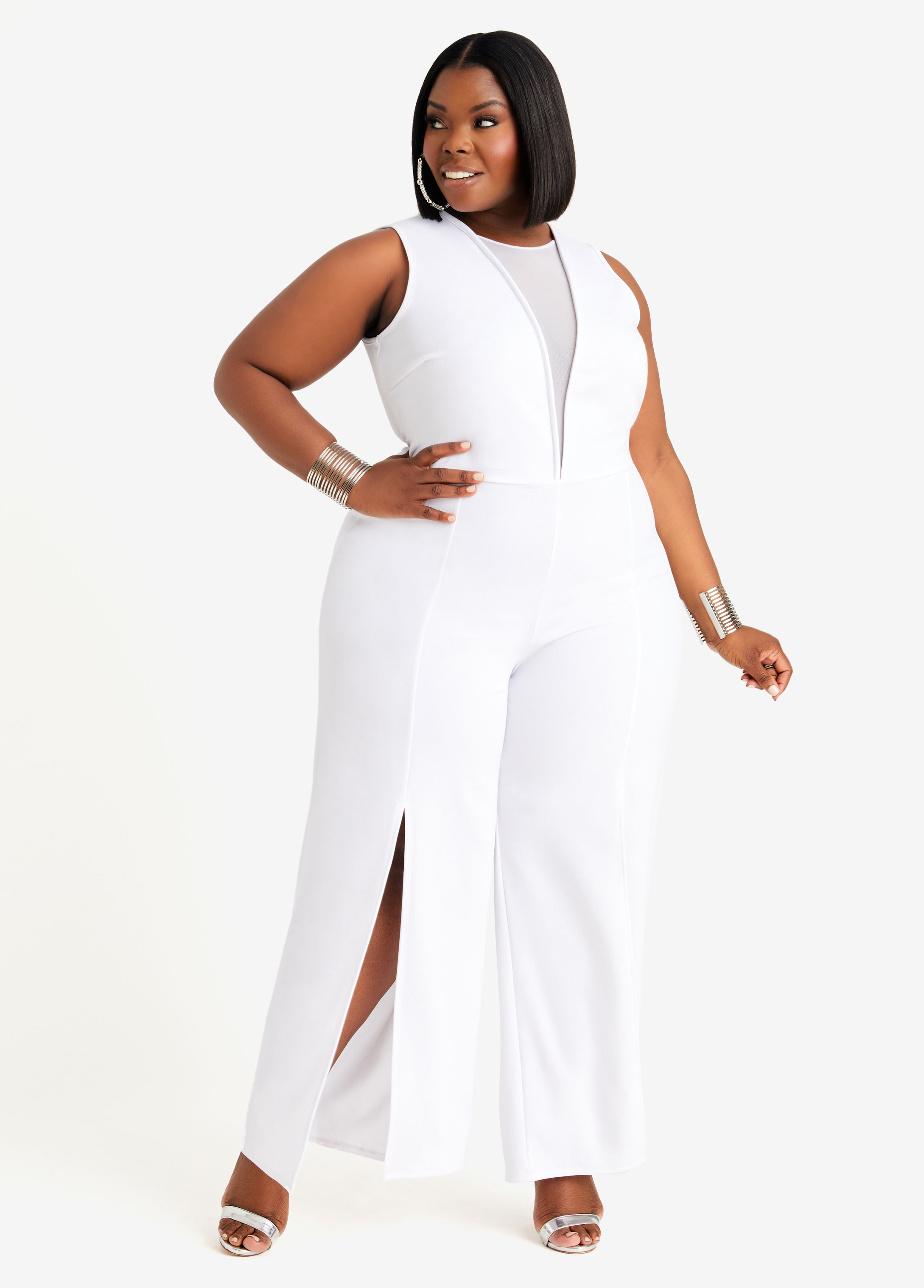 Ashley stewart hotsell white jumpsuits