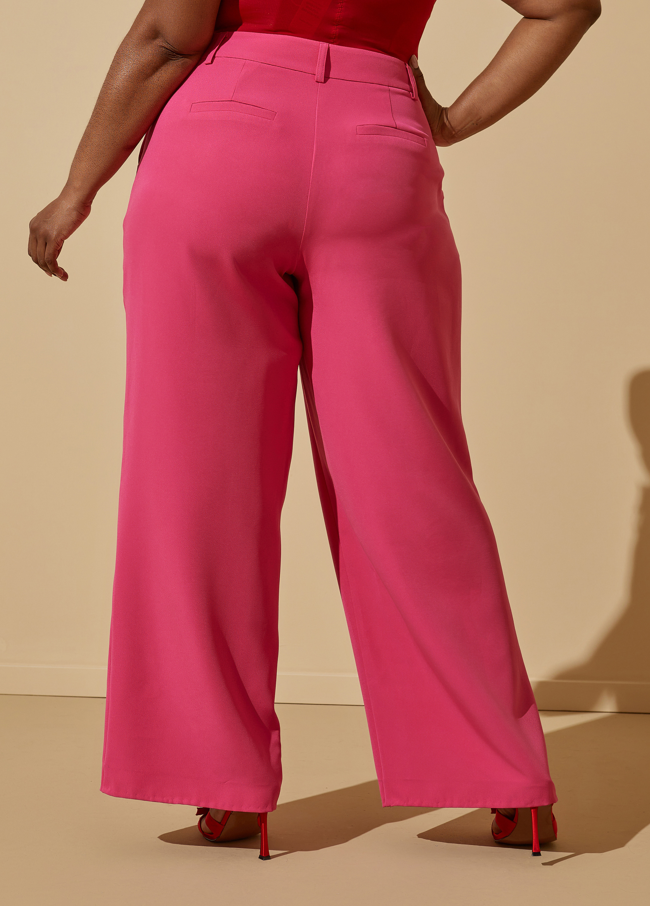 ZARA PASTEL PINK HIGH WAIST WIDE LEG MASCULINE CROSSOVER FRONT CULOTTES  TROUSERS | eBay