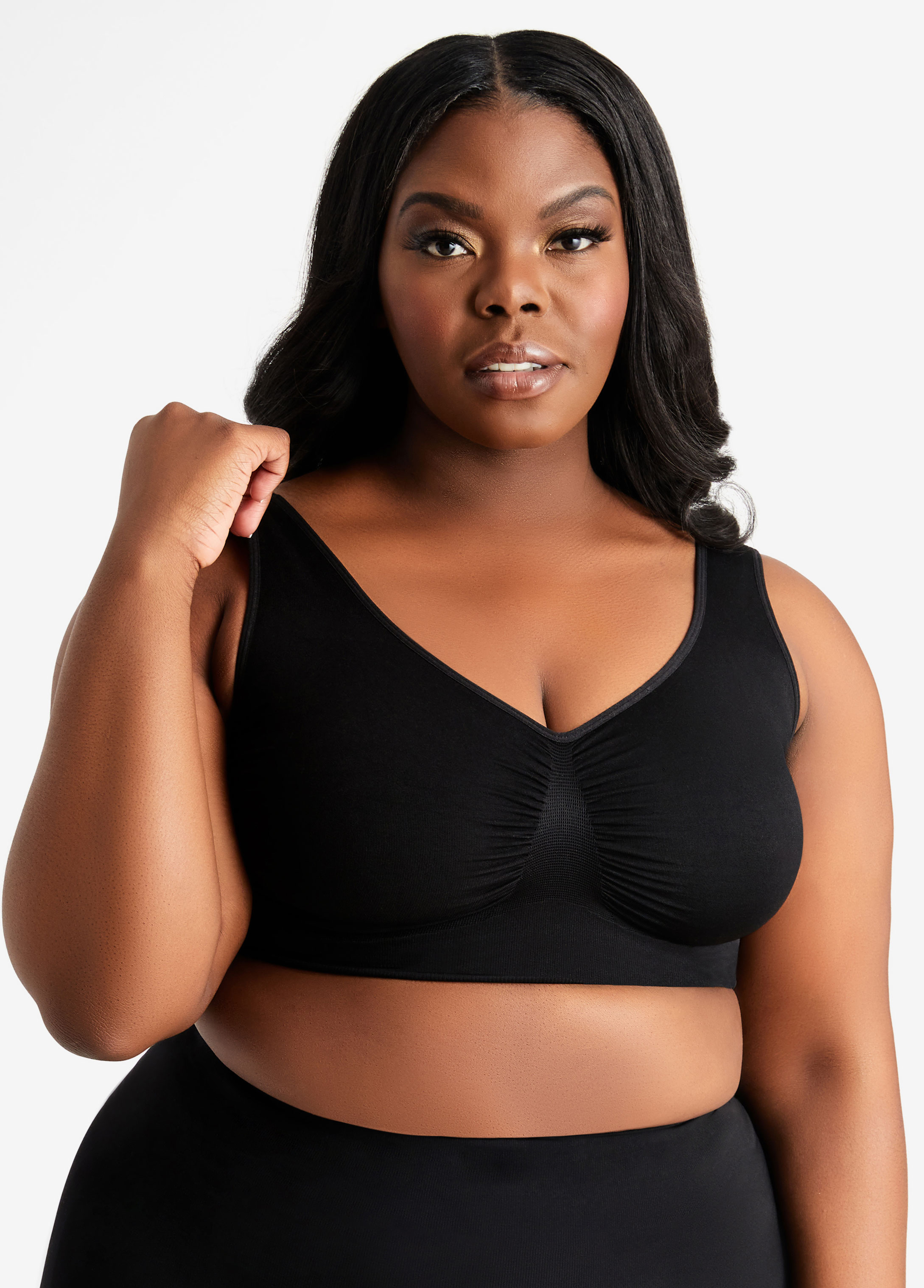 Bras for Plus Size Women,Underwire Full Coverage Sports Bra,Comfort  Convertible Everyday Bralette (Color : Black, Size : 95G) : : Home