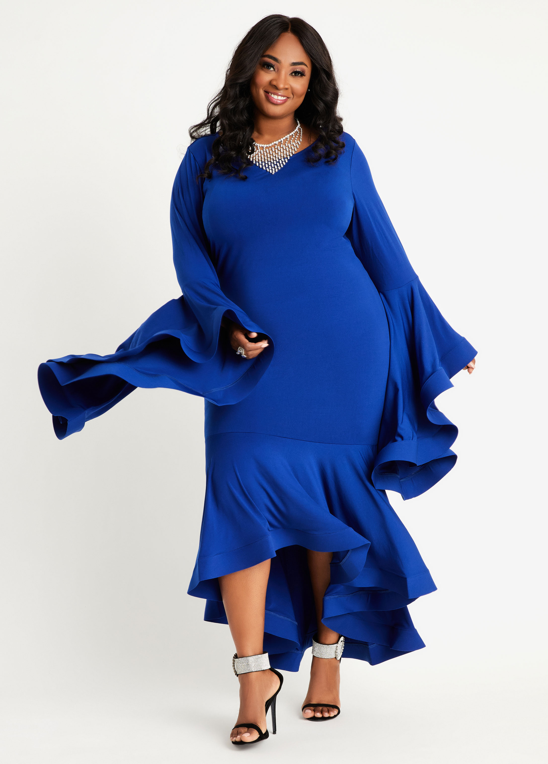 Ashley stewart royal shop blue dress