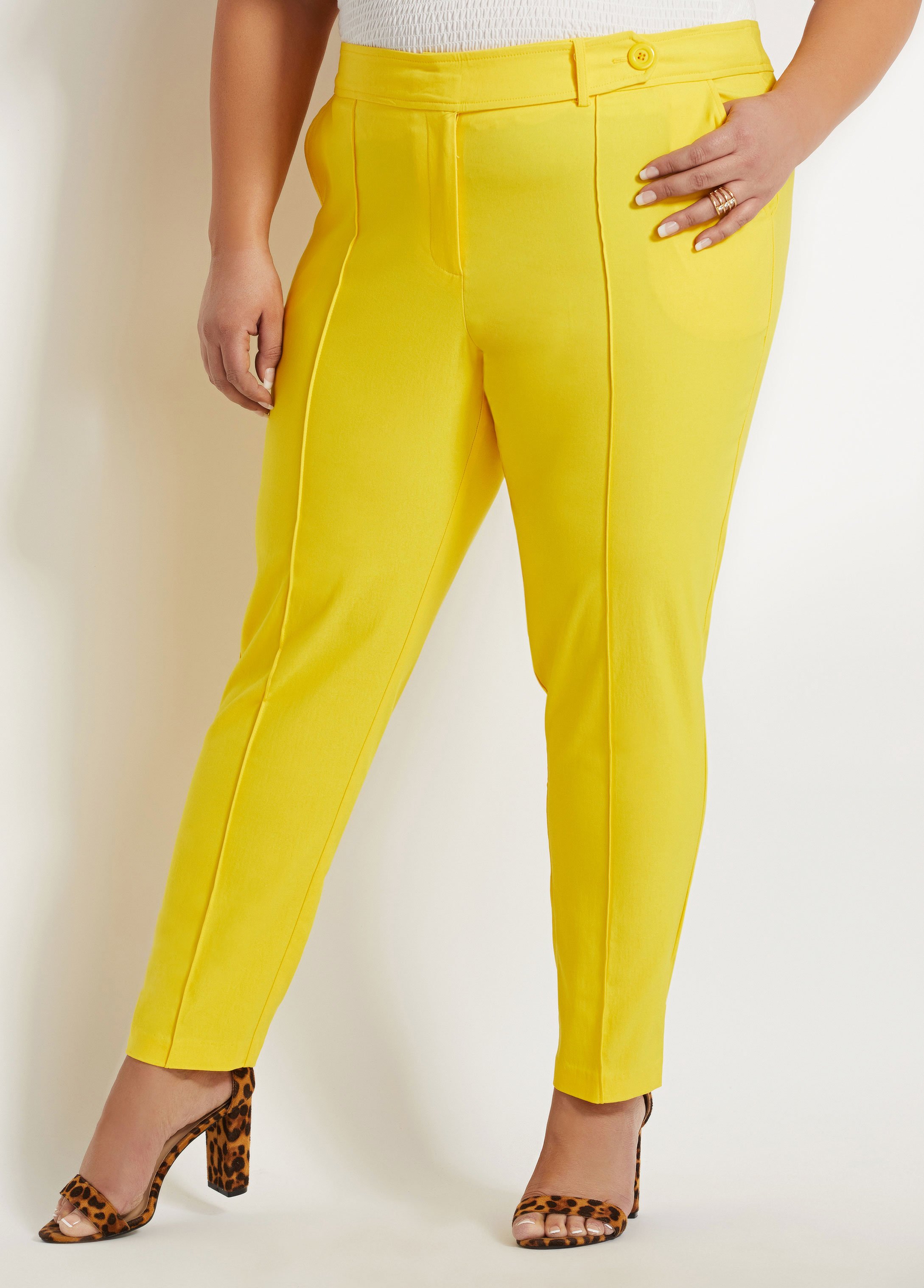 plus-size-stretch-mid-rise-one-button-ankle-skinny-dress-pants