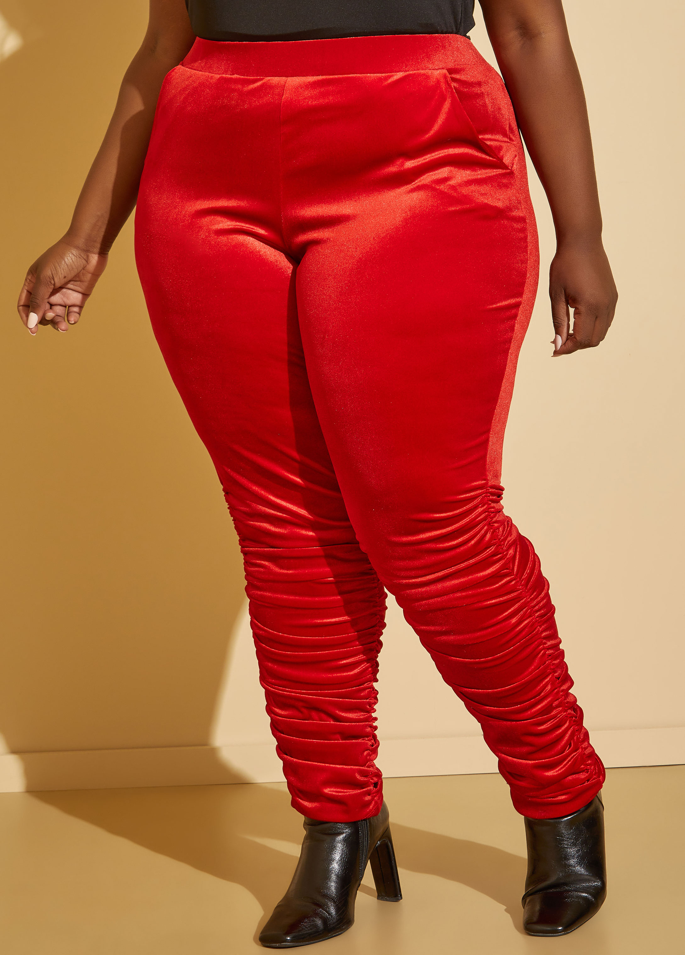 2023 Plus Size Velvet Red Women Leggings Scarlet Silk Stockings Large  Pantyhose Spring And Autumn 120d Benmingnian Thin Section - AliExpress